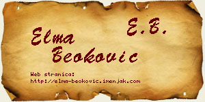 Elma Beoković vizit kartica